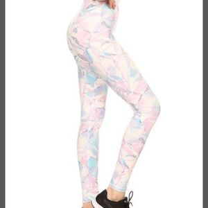 Brushed Pastel Kaleidoscope Sport Leggings